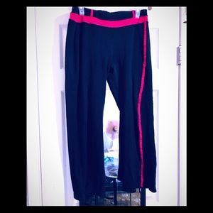 G. W. Black With Hot Pink Activewear Pants